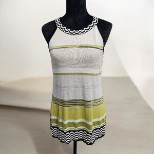 White House Black Market Sleeveless Striped Knit Tank Top